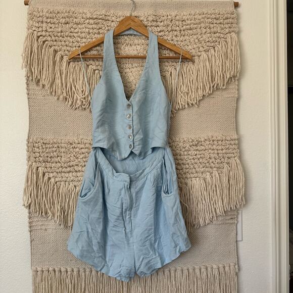 Amanda Uprichard Halter Isadore Romper - Picture 1 of 10